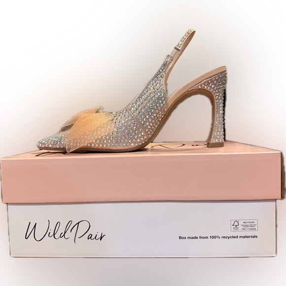 Wild Pair “Alegro” Bow Slingback Heels in Pinkesque, 8M Macy’s Exclusive, NIB - Picture 8 of 15